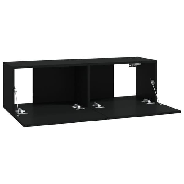 Väggmonterade tv-bänkar 4 st svart 100x30x30 cm - TV-bänk - TV-bänkar - Home & Living