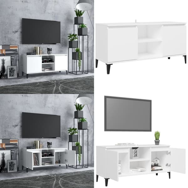 Tv-skab med metalben 103,5x35x50 cm hvid - Tv-skab - Tv-skabe - Home & Living