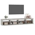 Miniatyrbild 7 av 11: Tv-bänk med LED-belysning betonggrå 240x35x40 cm - TV-bänk - TV-bänkar - Home & Living
