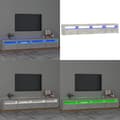 Miniatyrbild 1 av 11: Tv-bänk med LED-belysning betonggrå 240x35x40 cm - TV-bänk - TV-bänkar - Home & Living