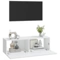 Miniatyrbillede 5 af 10: Væghængte tv-skabe 2 stk. 100x30x30 cm konstrueret træ hvid - Væghængt Tv-skab - Væghængte Tv-skabe - Home & Living