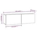 Miniatyrbillede 10 af 10: Væghængte tv-skabe 2 stk. 100x30x30 cm konstrueret træ hvid - Væghængt Tv-skab - Væghængte Tv-skabe - Home & Living