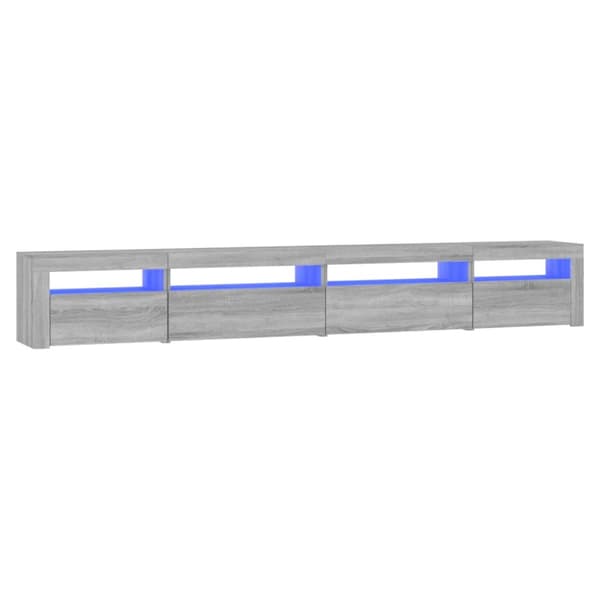 Tv-skab med LED-lys 270x35x40 cm Grå sonoma-eg - Tv-skab - Tv-skabe - Home & Living
