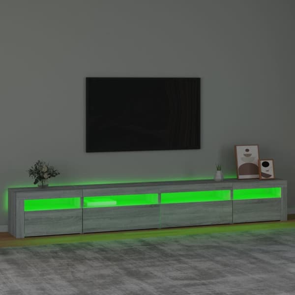 Tv-skab med LED-lys 270x35x40 cm Grå sonoma-eg - Tv-skab - Tv-skabe - Home & Living