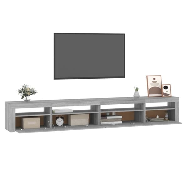 Tv-skab med LED-lys 270x35x40 cm Grå sonoma-eg - Tv-skab - Tv-skabe - Home & Living