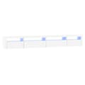 Miniatyrbillede 3 af 11: Tv-skab med LED-lys 270x35x40 cm hvid - Tv-skab - Tv-skabe - Home & Living