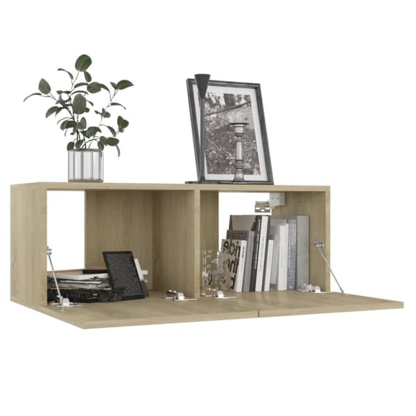 Tv-bänk sonoma-ek 80x30x30 cm konstruerat trä - Tv-bänk - Tv-bänkar - Home & Living