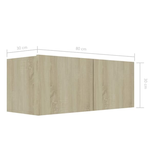 Tv-bänk sonoma-ek 80x30x30 cm konstruerat trä - Tv-bänk - Tv-bänkar - Home & Living