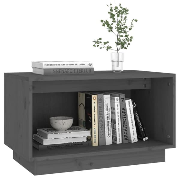 Tv-bänk grå 60x35x35 cm massiv furu - TV-bänk - TV-bänkar. TV-skåp - Home & Living