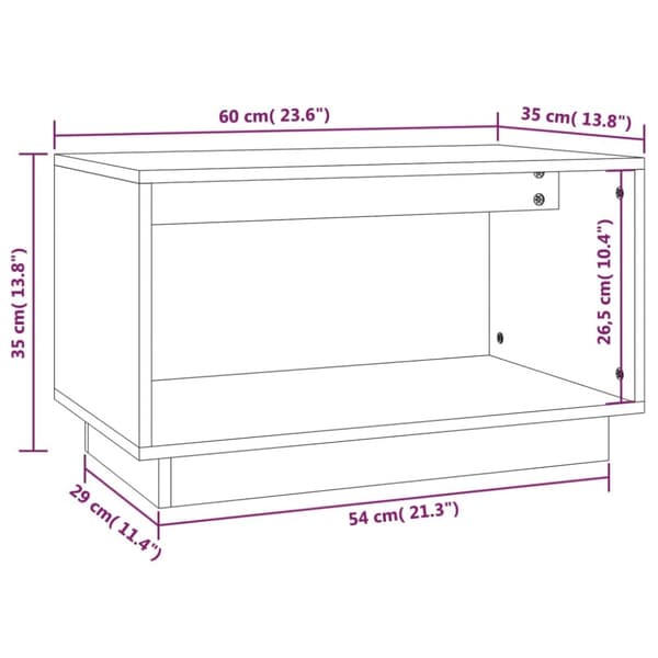 Tv-bänk grå 60x35x35 cm massiv furu - TV-bänk - TV-bänkar. TV-skåp - Home & Living