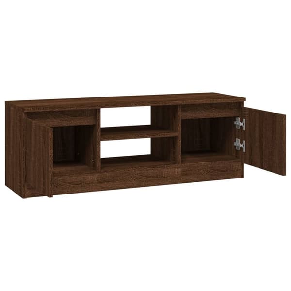 TV-bänk med dörr Brun ek 102x30x36 cm - Tv-bänk - Tv-bänkar - Home & Living