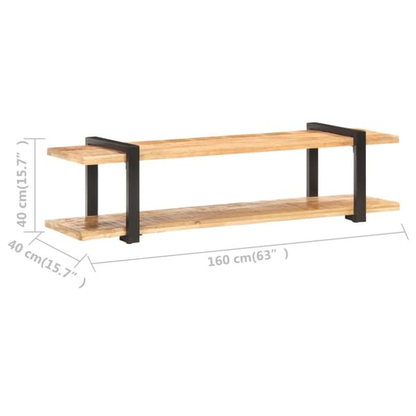 TV-bänk 160x40x40 cm massivt grovt mangoträ - TV-bänk - TV-bänkar - Home & Living