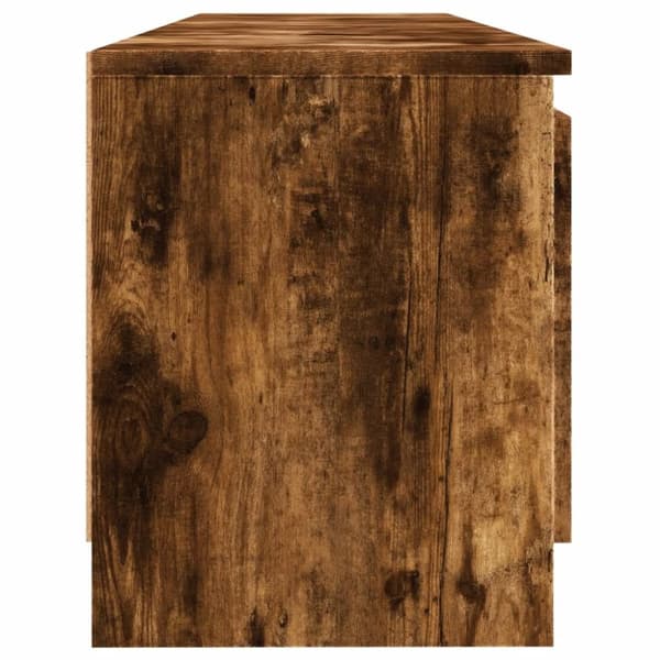 Tv-bänk med LED-belysning rökfärgad ek 120x30x35,5 cm - TV-bänk - TV-bänkar - Home & Living