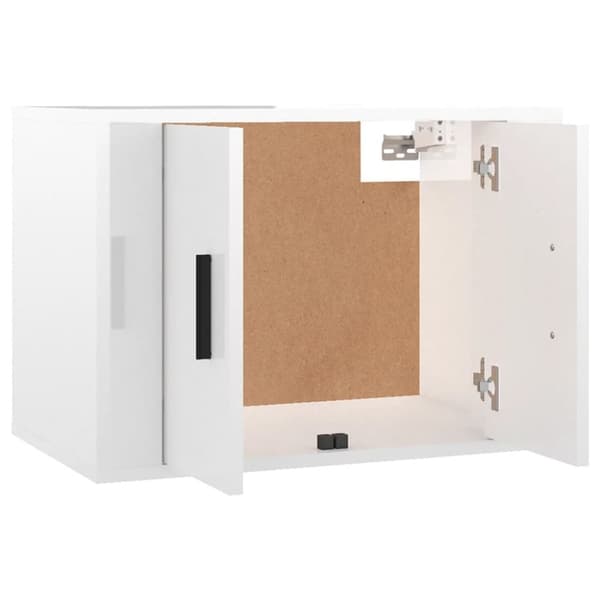 Väggmonterad tv-bänk vit högglans 57x34,5x40 cm - Tv-bänk - Tv-bänkar - Home & Living