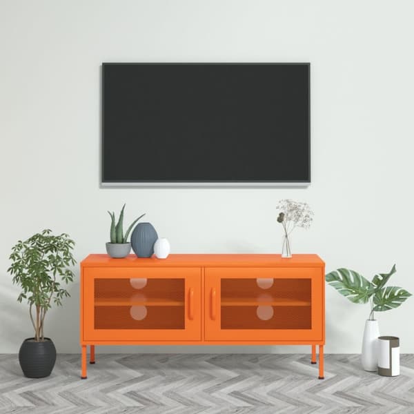 Tv-skab 105x35x50 cm stål Orange - Tv-skab - Tv-skabe - Home & Living
