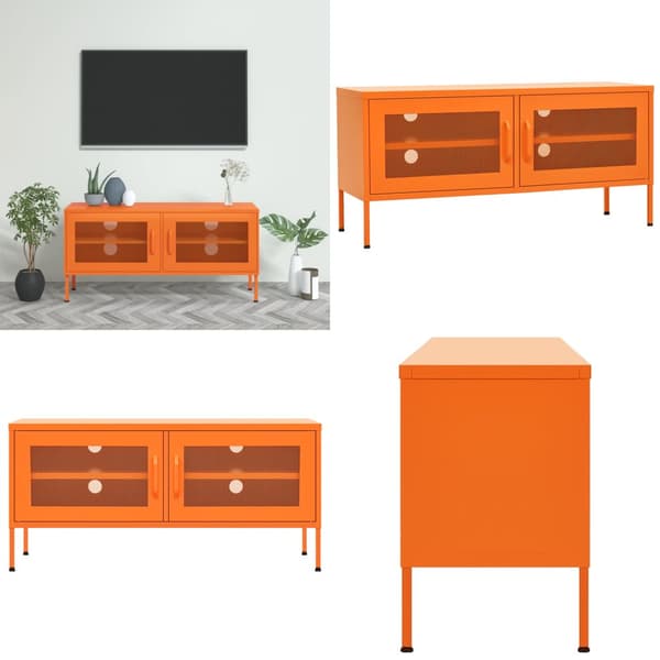 Tv-skab 105x35x50 cm stål Orange - Tv-skab - Tv-skabe - Home & Living