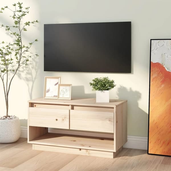 Tv-bänk 74x34x40 cm massiv furu - TV-bänk - TV-bänkar. TV-skåp - Home & Living