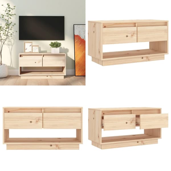 Tv-bänk 74x34x40 cm massiv furu - TV-bänk - TV-bänkar. TV-skåp - Home & Living