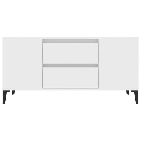 Tv-bänk vit 102x44,5x50 cm konstruerat trä - TV-bänk - TV-bänkar - Home & Living