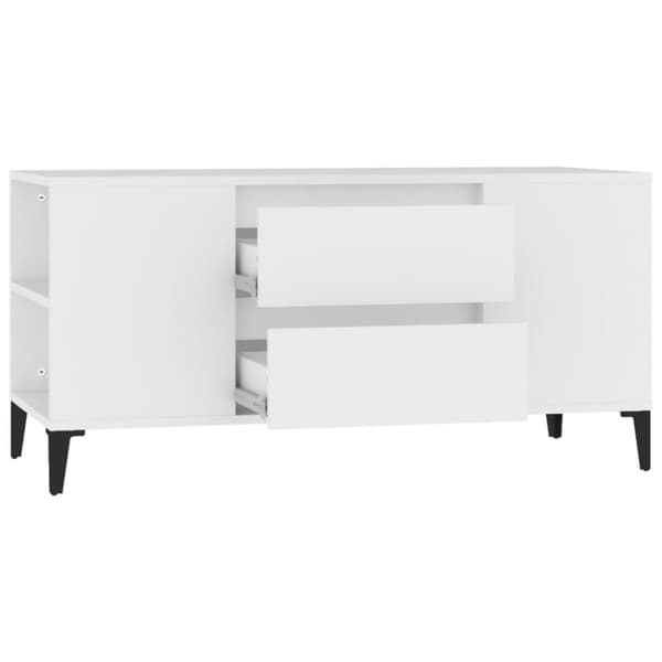 Tv-bänk vit 102x44,5x50 cm konstruerat trä - TV-bänk - TV-bänkar - Home & Living