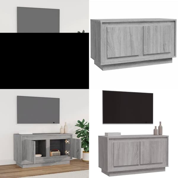 TV-taso harmaa Sonoma 80x35x45 cm tekninen puu - Tv Taso - Puinen Tv Taso - Home & Living