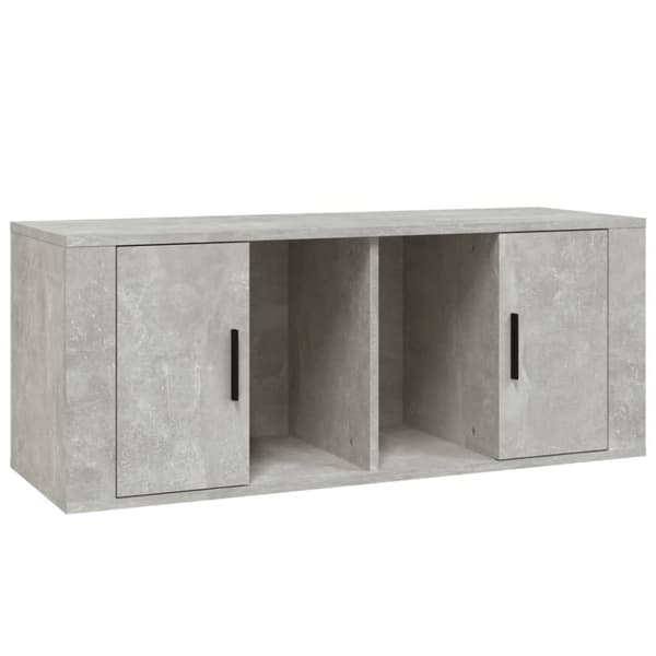 Tv-bänk betonggrå 100x35x40 cm konstruerat trä - TV-bänk - TV-bänkar - Home & Living