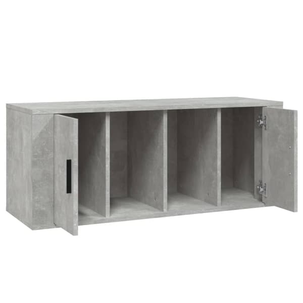 Tv-bänk betonggrå 100x35x40 cm konstruerat trä - TV-bänk - TV-bänkar - Home & Living