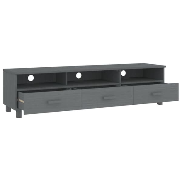 Tv-skab HAMAR 158x40x40 cm massivt fyrretræ mørkegrå - Tv-bord - Tv-borde - Home & Living