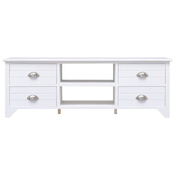 Tv-skab 108x30x40 cm massivt kejsertræ hvid - Tv-skab - Tv-skabe - Home & Living