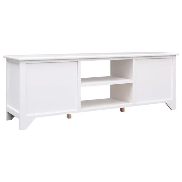 Tv-skab 108x30x40 cm massivt kejsertræ hvid - Tv-skab - Tv-skabe - Home & Living
