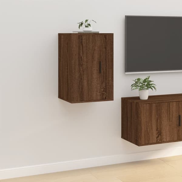 Väggmonterad tv-bänk Brun ek 40x34,5x60 cm - Tv-bänk - Tv-bänkar - Home & Living