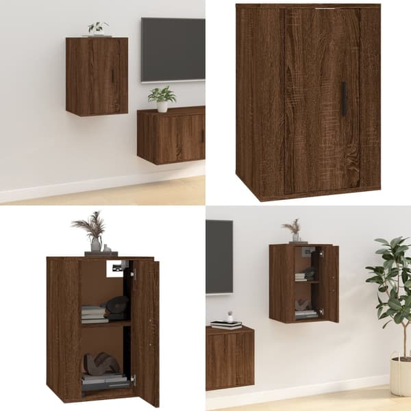 Väggmonterad tv-bänk Brun ek 40x34,5x60 cm - Tv-bänk - Tv-bänkar - Home & Living