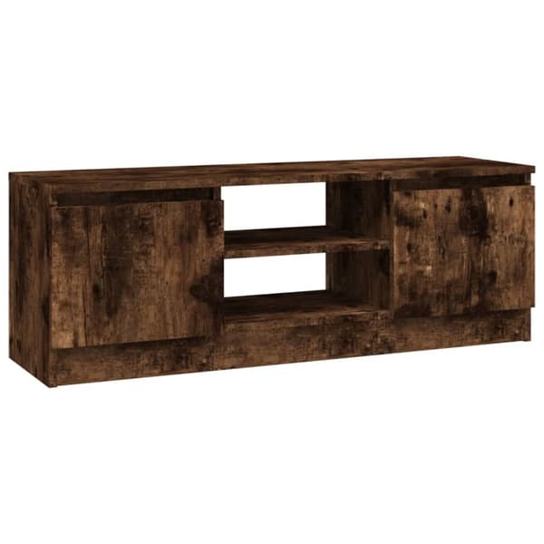 TV-bänk med dörr Rökfärgad ek 102x30x36 cm - Tv-bänk - Tv-bänkar - Home & Living
