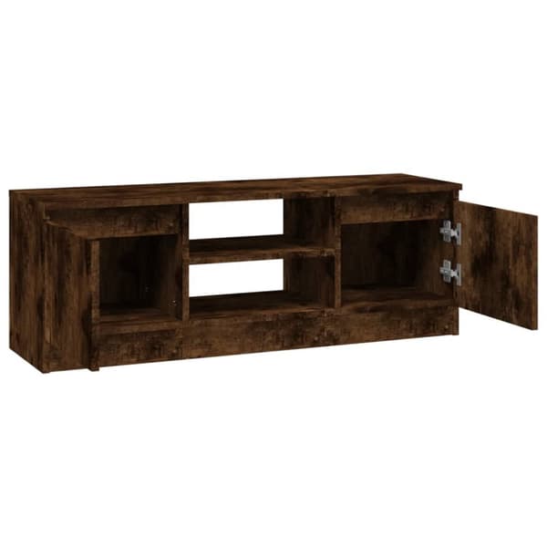 TV-bänk med dörr Rökfärgad ek 102x30x36 cm - Tv-bänk - Tv-bänkar - Home & Living