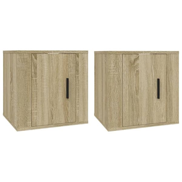 Væghængte tv-skabe 2 stk. 40x34,5x40 cm sonoma-eg - Væghængt Tv-skab - Væghængte Tv-skabe - Home & Living