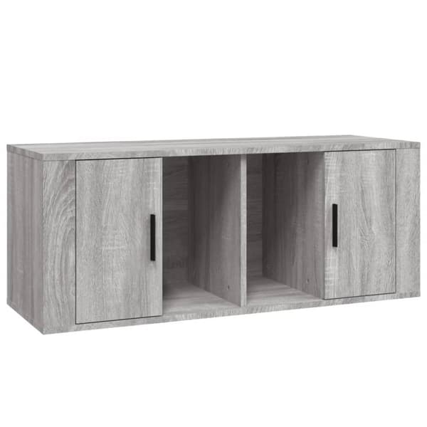 TV-bänk grå sonoma 100x35x40 cm konstruerat trä - TV-bänk - TV-bänkar - Home & Living