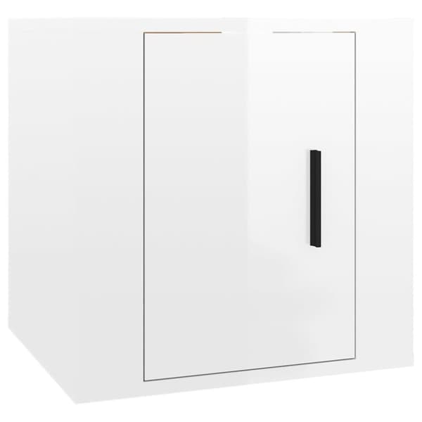 Väggmonterade tv-skåp 2 st vit högglans 40x34,5x40 cm - Tv-bänk - Tv-bänkar - Home & Living