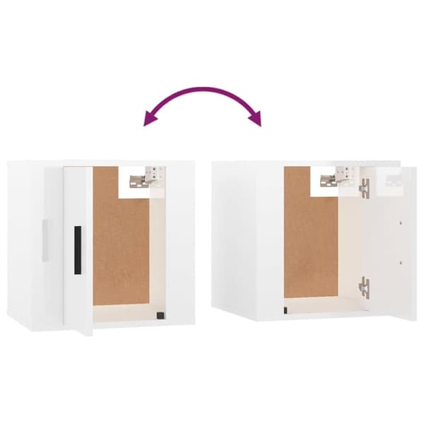 Väggmonterade tv-skåp 2 st vit högglans 40x34,5x40 cm - Tv-bänk - Tv-bänkar - Home & Living