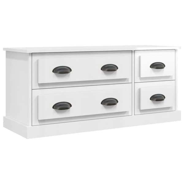 Tv-bord 100x35,5x45 cm konstrueret træ hvid højglans - Tv-skab - Tv-skabe - Home & Living