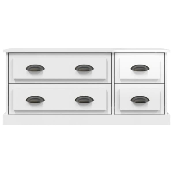Tv-bord 100x35,5x45 cm konstrueret træ hvid højglans - Tv-skab - Tv-skabe - Home & Living
