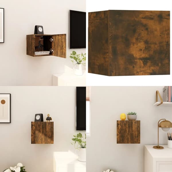 Væghængt tv-skab 30,5x30x30 cm røget egetræsfarve - Væghængt Tv-skab - Væghængte Tv-skabe - Home & Living