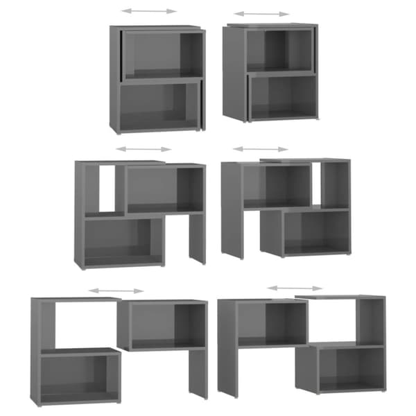 TV-bänk grå högglans 104x30x52 cm konstruerat trä - TV-skåp - Stereoskåp - Home & Living