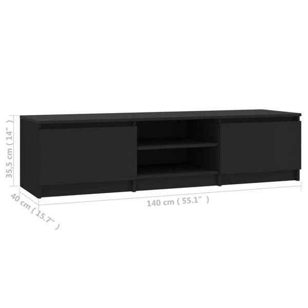 Tv-bord 140x40x35,5 cm konstrueret træ sort - Tv-skab - Tv-skabe - Home & Living