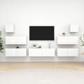 Miniatyrbild 2 av 10: Tv-skåp 7 delar vit konstruerat trä - TV-skåp - Hängande TV-skåp - Home & Living