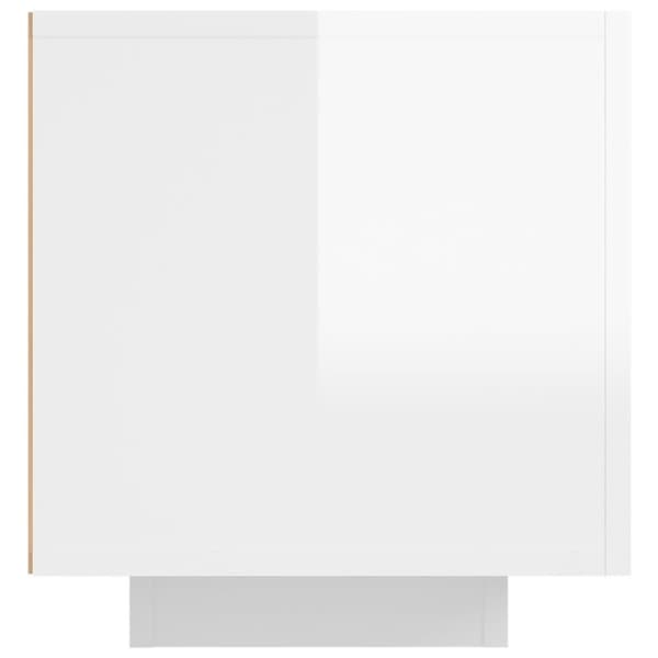 TV-bänk med LED-belysning vit högglans 160x35x40 cm - Tv-bänk - Tv-bänkar - Home & Living