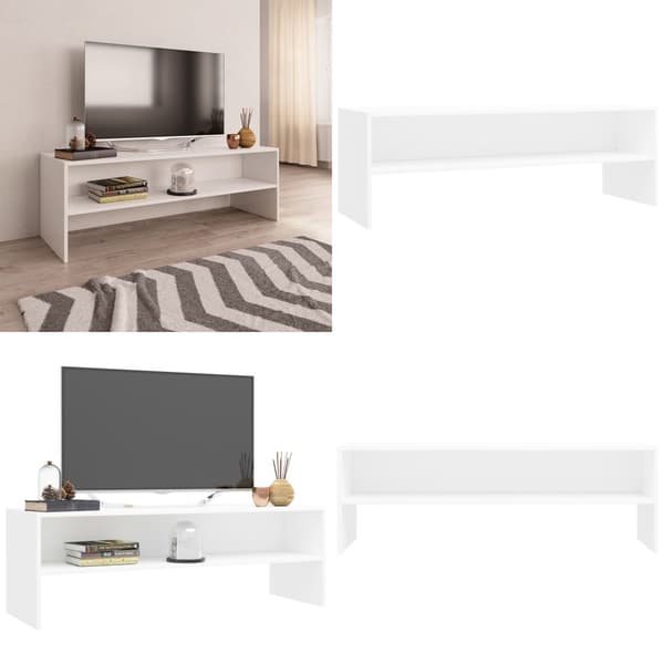 Tv-bänk vit 120x40x40 cm konstruerat trä - Tvbänk - Tvbänkar - Home & Living