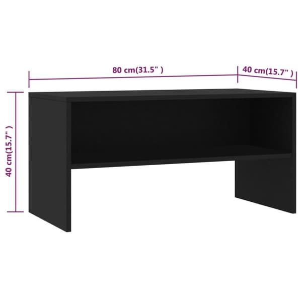 Tv-bänk svart 80x40x40 cm konstruerat trä - Tvbänk - Tvbänkar - Home & Living