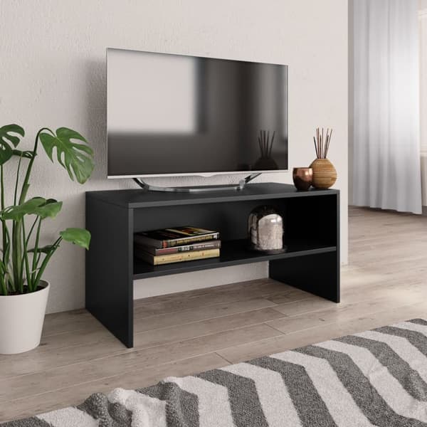 Tv-bänk svart 80x40x40 cm konstruerat trä - Tvbänk - Tvbänkar - Home & Living