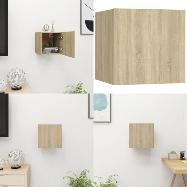 Væghængt skab 30,5x30x30 cm sonoma-eg - Tv Skab - Tv Skabe - Home & Living