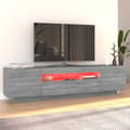 Miniatyrbild 5 av 11: TV-bänk med LED-belysning grå sonoma 160x35x40 cm - TV-bänk - TV-bänkar - Home & Living